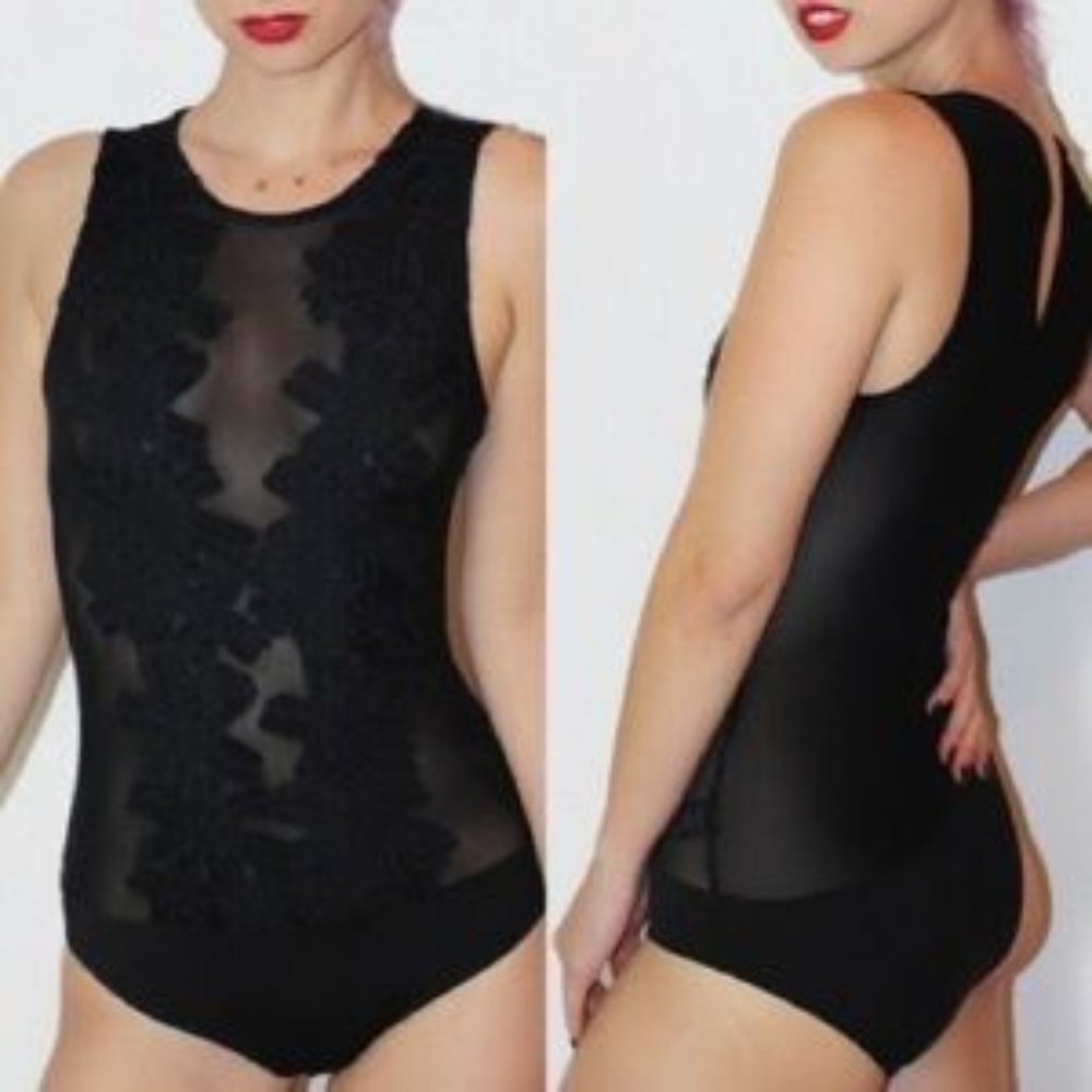 Black Mesh Bodysuit size Medium